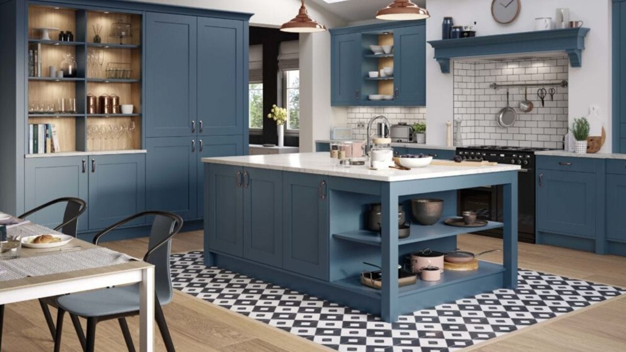 Blue Traditional Kitchen